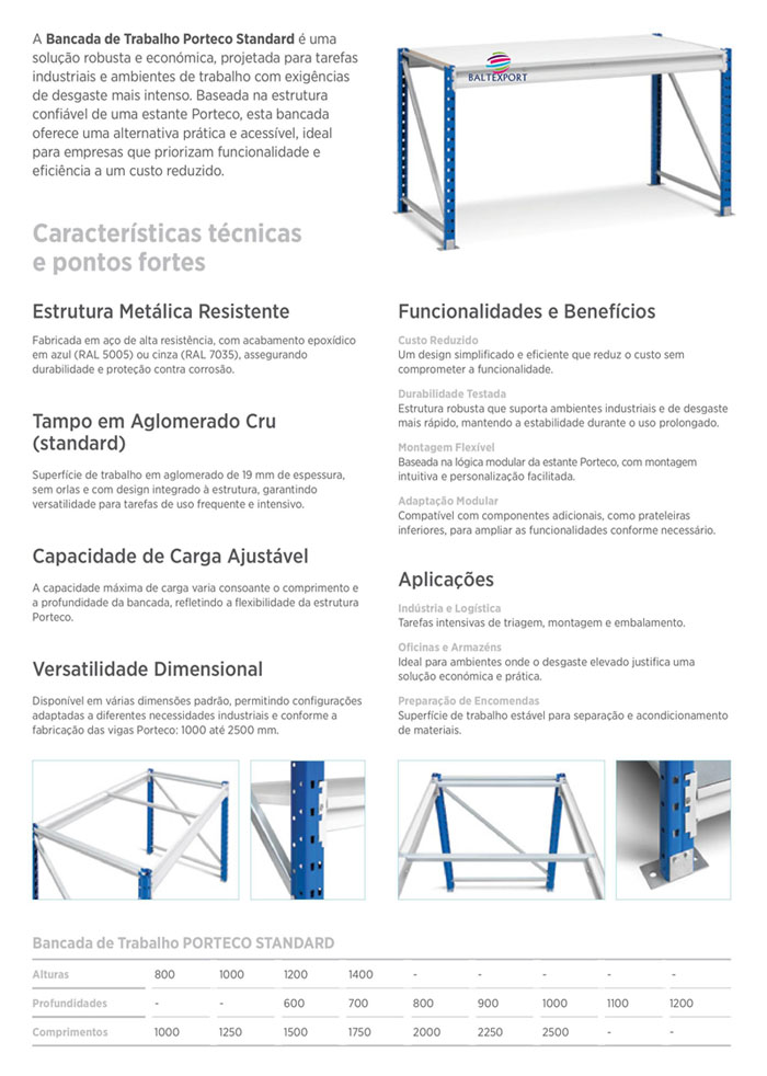 010_Bancada de Trabalho Standard Baltexport