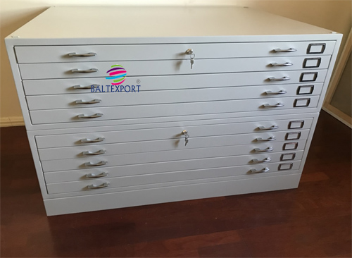 05_Armário Horizontal Moderno Grande para Armazenamento de Mapas com 5 Gavetas para Desenhos A0, Ajustável em Aço para Uso em Armazém Chatgpt imagem 16