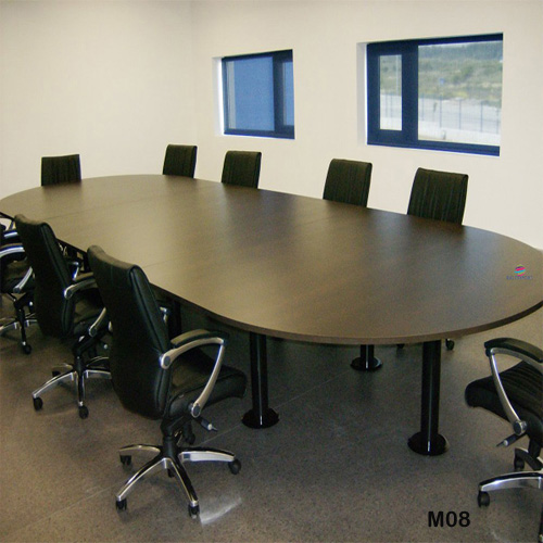 08M_Mesa Oval 6000x1400 Melamina Wengue