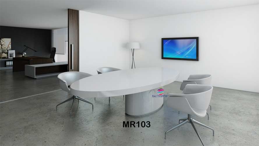 103MR_Mesa Oval Lacada Branco