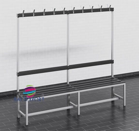 Banco Balneario Aluminio Com Cabides