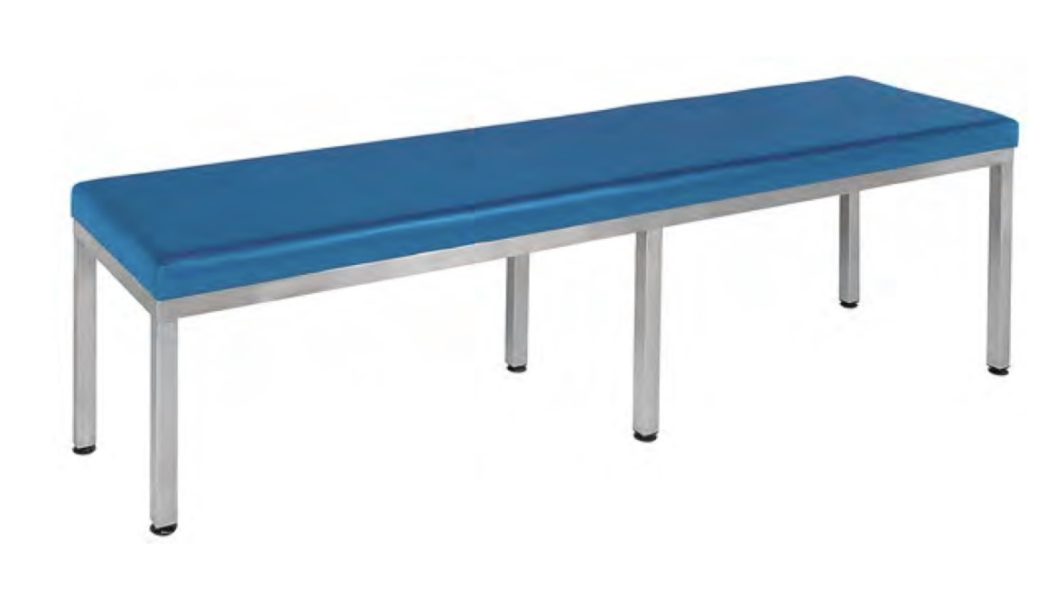 Banco Estrutura em Inox Rev. em Pele Sintetica 460X410X1800 mm