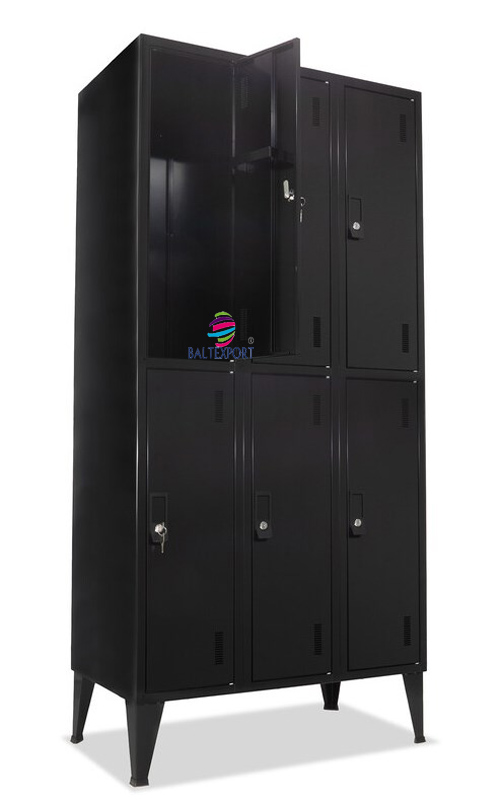 Cacifo Metalico Triplo 6 Postas Preto Baltexport