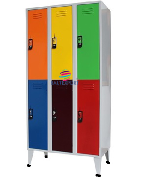 Cacifo Vestiario Triplo 6 Sobrepostos chapa pintura cores Baltexport