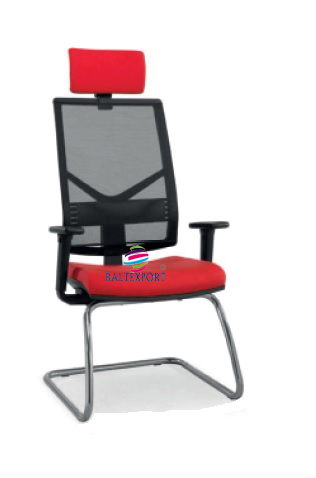 Cadeira Play Base Patim Vermelho com apoio de cabeça