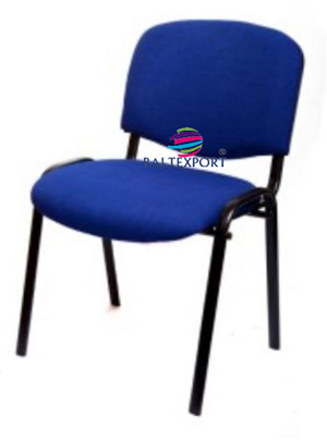 Cadeiras de Escritorio Visitante 4 pes empilhavel Tecido Azul