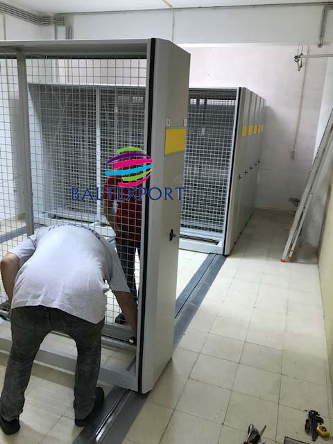 Estantes Rolantes Sistema de estantes móveis compactas metálicas_07