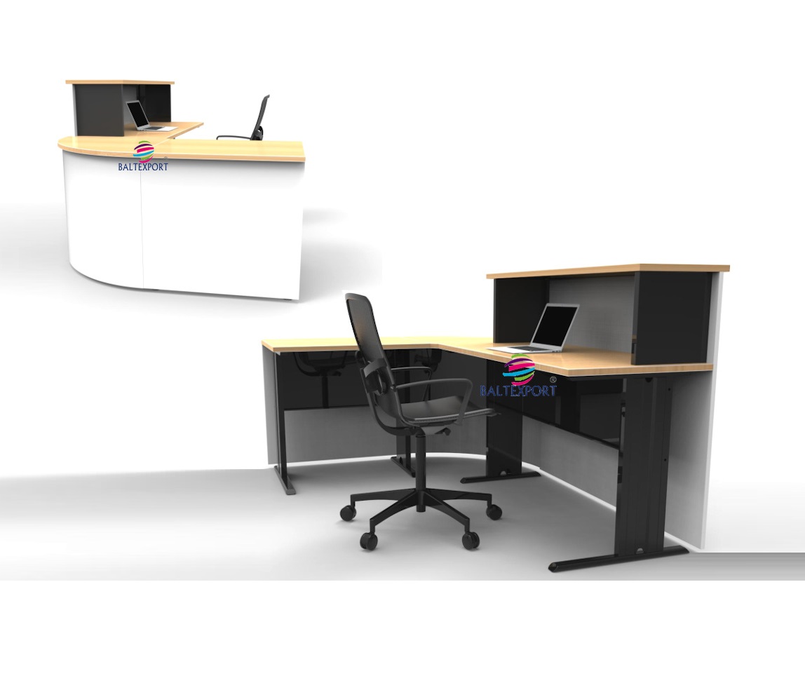 Linha Aramis Mobiliario de Escritorio Recepçao 1800x800x750 Curvo Liso_020