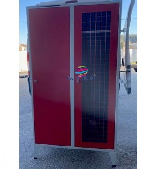 Vestiario Duplo Bombeiros com Porta em Rede 2080x1000x550 mm