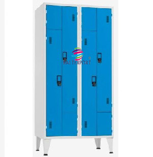 Vestiario Duplo com 4 portas em Z Portas Azul