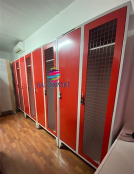 Vestiario Duplo de Bombeiros com 1 Porta em Rede 2080x1000x550 mm