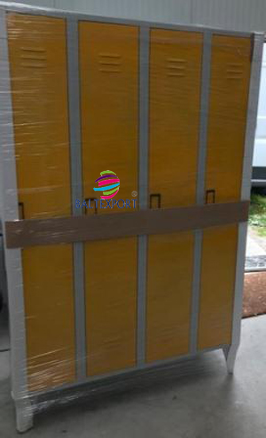Vestiario Quadruplo com 1900x1200x500 mm Metalico Amarelo
