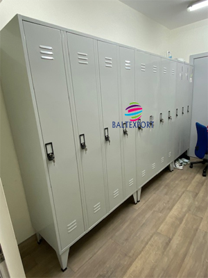 Vestiario Quadruplo com 1900x1200x500 mm Metalico Cinza