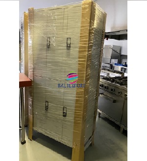Vestiario Triplo com 6 Cacifos Sobrepostos Chapa Cinza 1900x900x500 mm Cozinha