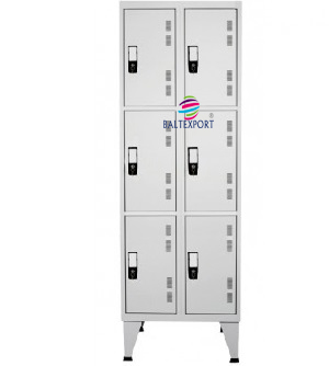 Vestiario duplo 6 cacifos 1900x600x500 mm Cinza