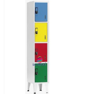 Vestiário Simples com 4 Cacifos Sobrepostos Metálico 1900x400x500