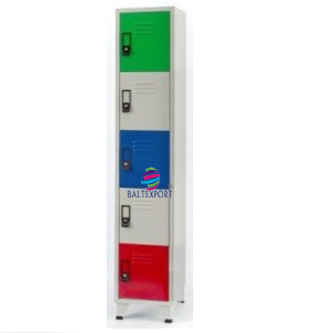 Vestiário Simples com 5 Cacifos Sobrepostos Metálico Cores 1900x300x500